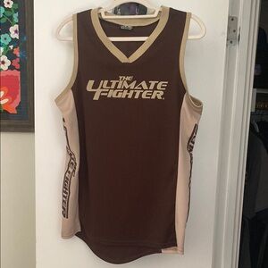 UFC Brown and Tan Sleeveless Jersey